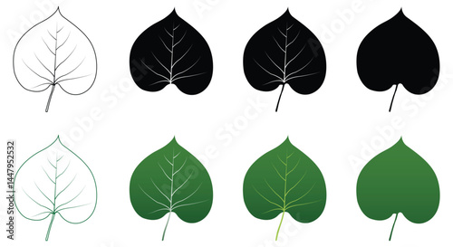 Leaf set in Green and Black. 