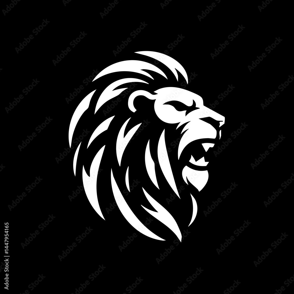 Fototapeta premium The Strong Lion Logo Symbol Icon