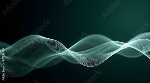 Abstract wavy lines on dark background. Ideal for technology, science, or modern design projects.