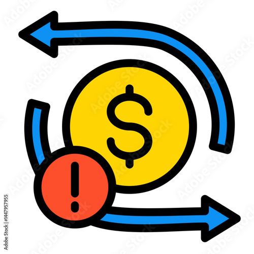 Cash Flow Issues  Icon Element For Design	