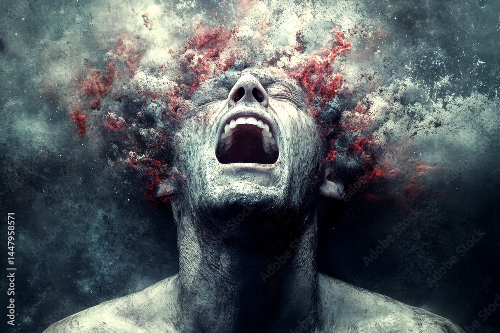 Handling depression. Poverty - cause of depression: abstract image of individual status. Sadness and anxiety. Metaphorical poverty awareness of a loss of pleasure or interest. Low mood.