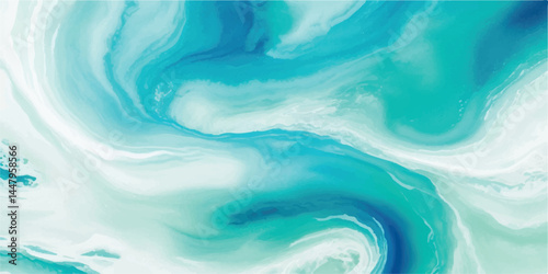 A soothing ocean-inspired watercolor painting in gentle blue and green shades. Abstract and flowing, ideal for relaxing visuals and branding.
