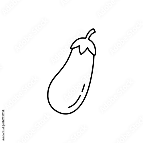 Eggplant icon representing concepts of healthy vegetables and nutritious eating