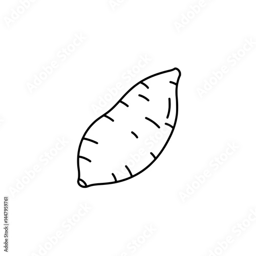 Sweet potato icon representing concepts of healthy vegetables and nutritious diets