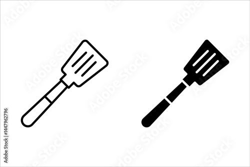 Spatula silhouette icon vector illustration isolated on white background