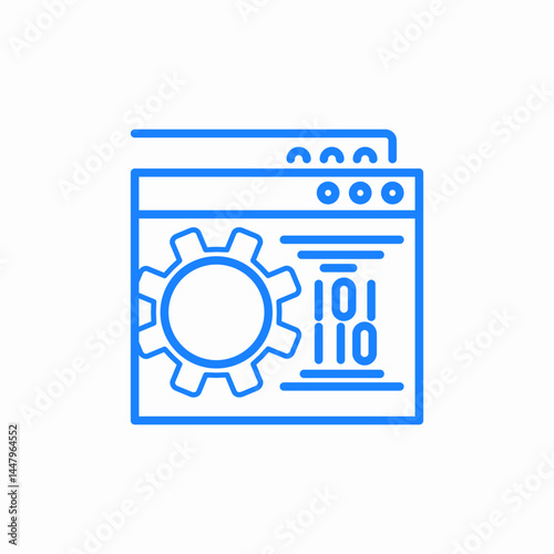 program setup icon sign vector