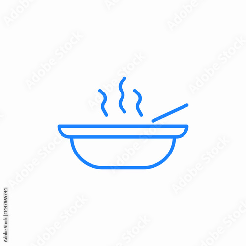 soup hot icon sign vector
