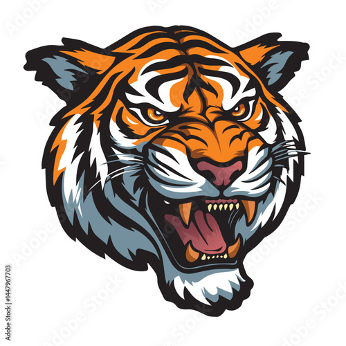 Tiger mascot vector illustration
