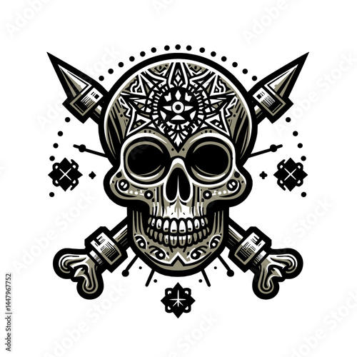 Skull Abstract vector Illustration