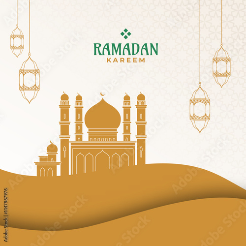 Illustration of Salam Ramadhan Kareem Vector.