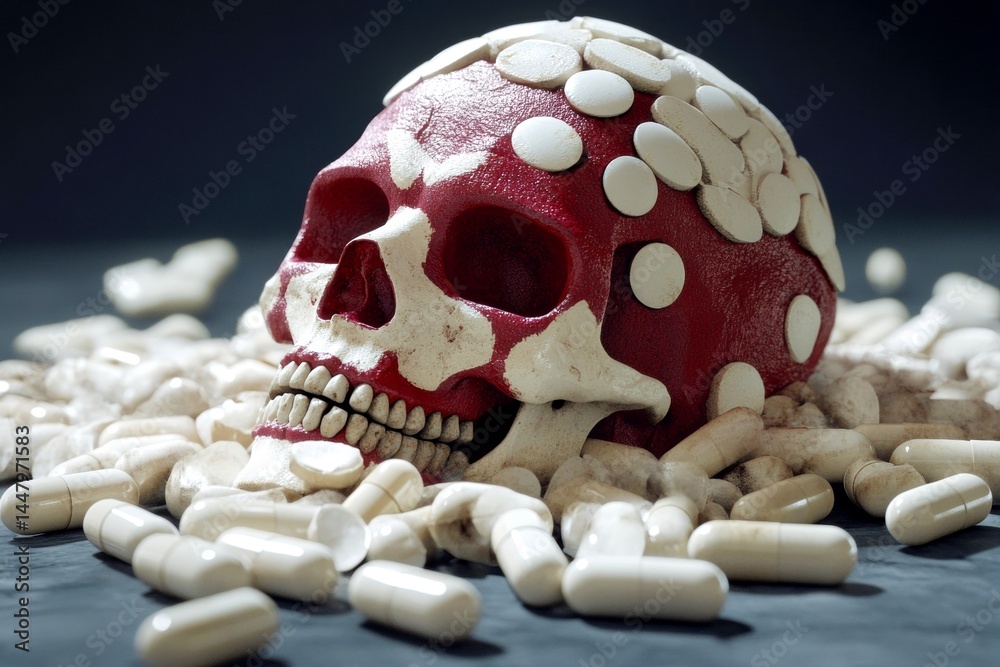 Metaphorical medical side effects awareness of a loss of pleasure or interest. Overcoming sadness. Medical side effects - cause of depression: abstract image of individual status. Mood swings.