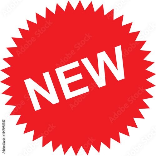 Vector Illustration New Product Corner Label. Modern Red Web Label