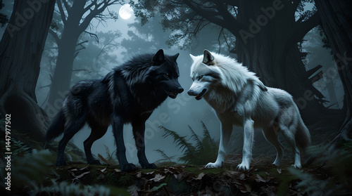 Wolf in the woods