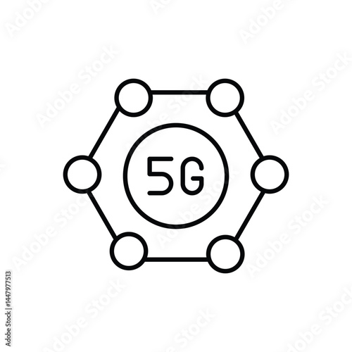 5G Network  Icon vector stock illustration