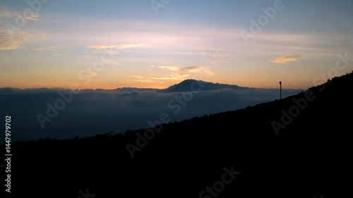 sunset over the mountains