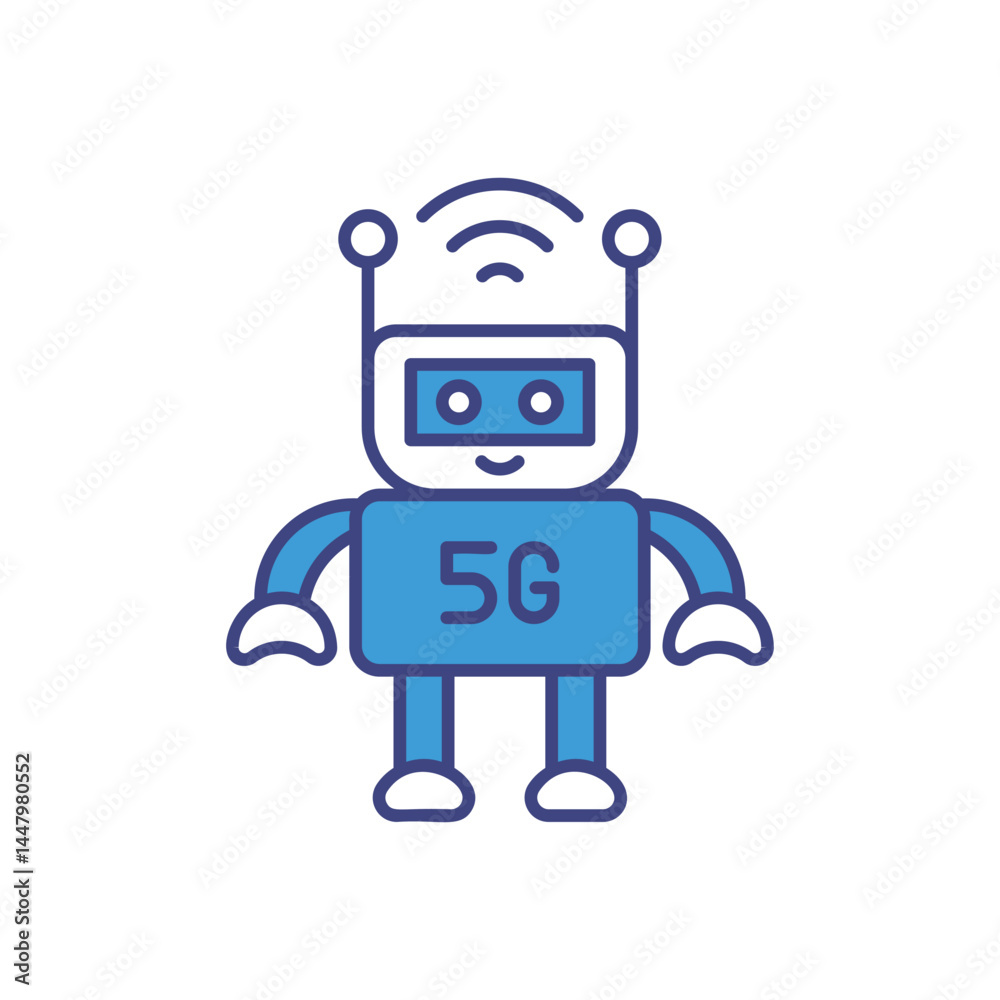 5G Robotics Icon vector stock illustration 5G Robotics Icon vector stock illustration