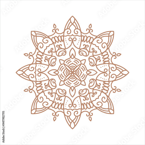 Luxury flower mandala vector illustration