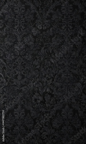 Intricate black gothic damask wallpaper  Floral vines, seamless pattern , vine, decor