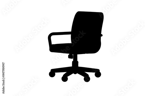 office chair, computer chair, silhouette