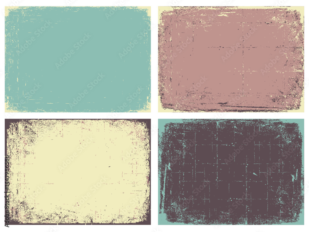 Fototapeta premium Old paper texture background. Vector abstract set of grunge background texture with scratched effect for text or design