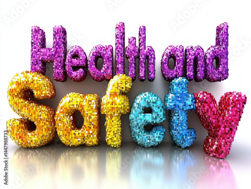 Health and Safety 3d text