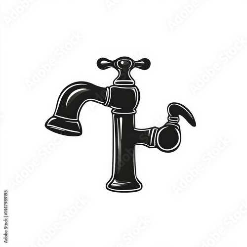 tap silhouette , black and ...