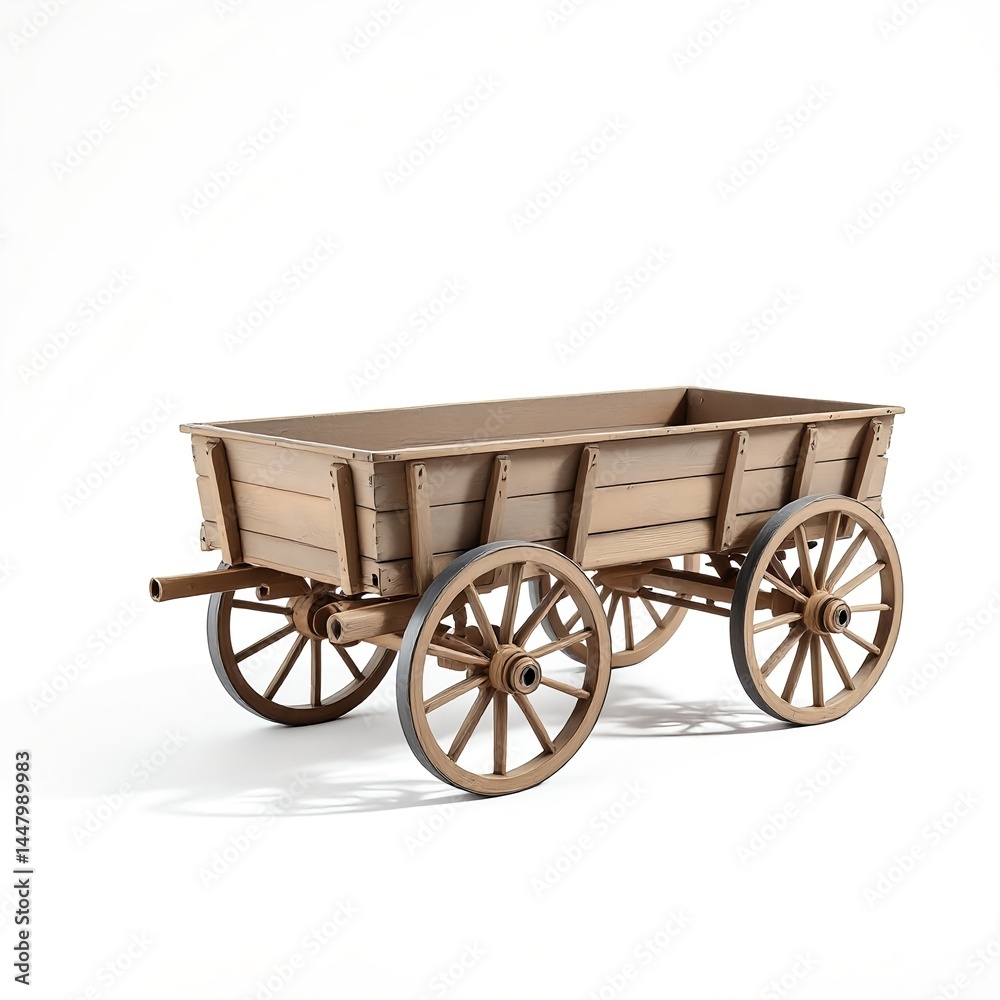 Fototapeta premium Wagon on a White Background
