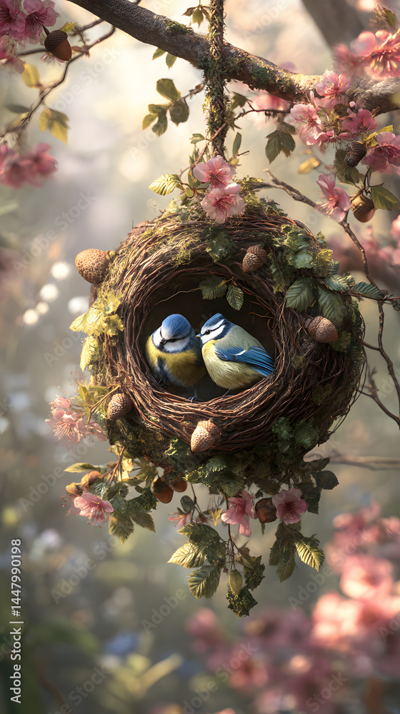 Fototapeta premium bird in the cage