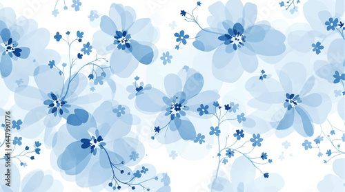 floral seamless pattern, watercolor flowers
