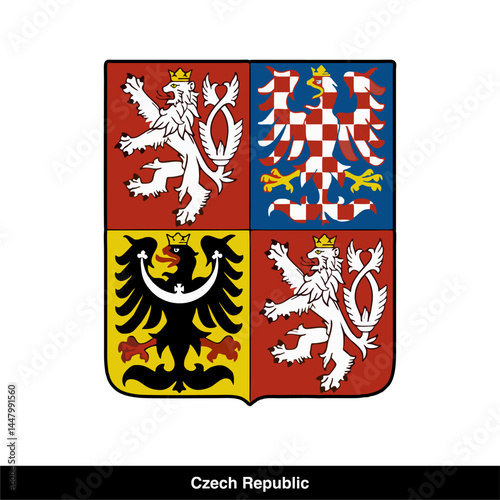 Czech national emblem vector