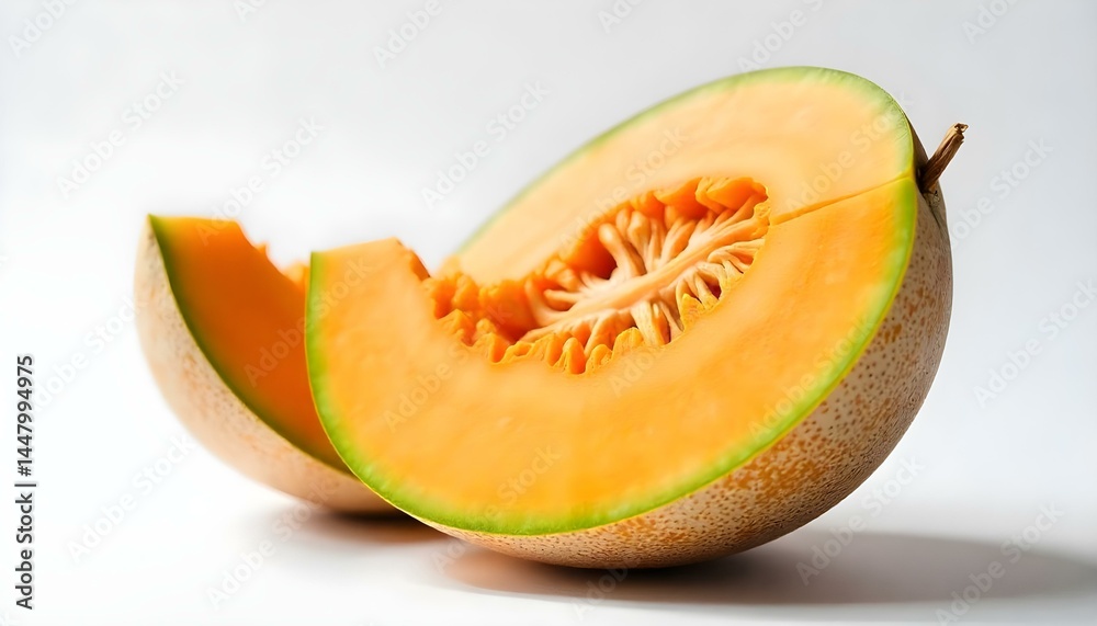 melon on isolated on white background melon on isolated on white background