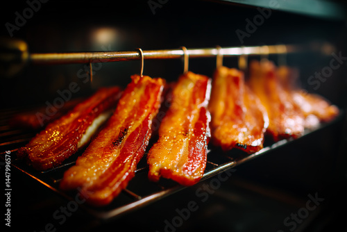 bacon on the grill in oven