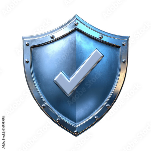 Checkmark shield symbolizing security and trust for digital protection and safety measures in various applications