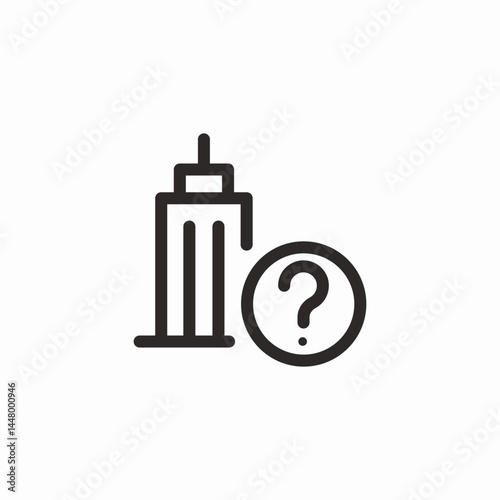 building question icon sign vector