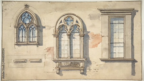 A simple illustration of a building with three windows, suitable for use in architectural or real estate contexts