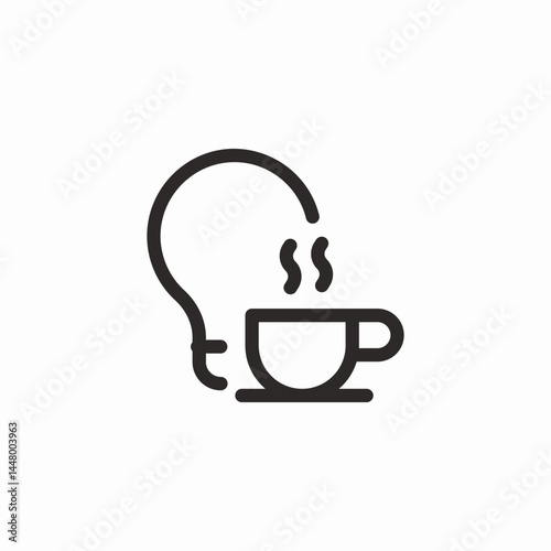drinking coffee icon sign vector
