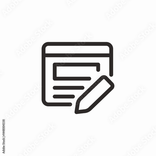 edit news icon sign vector