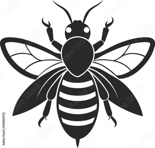 Unique Bee Icons – Vector Insect Silhouettes  Designs