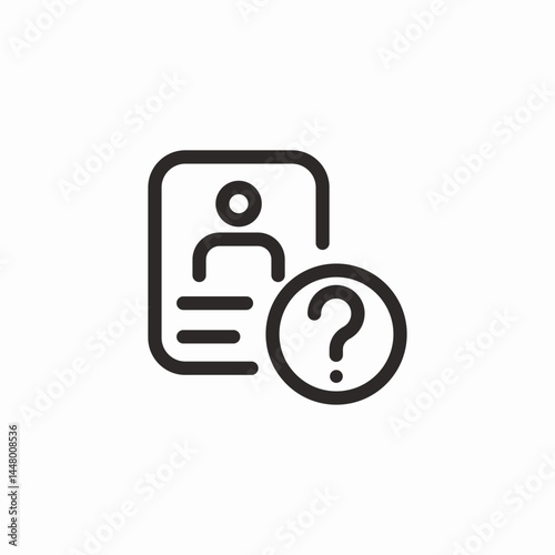 question profile icon sign vector