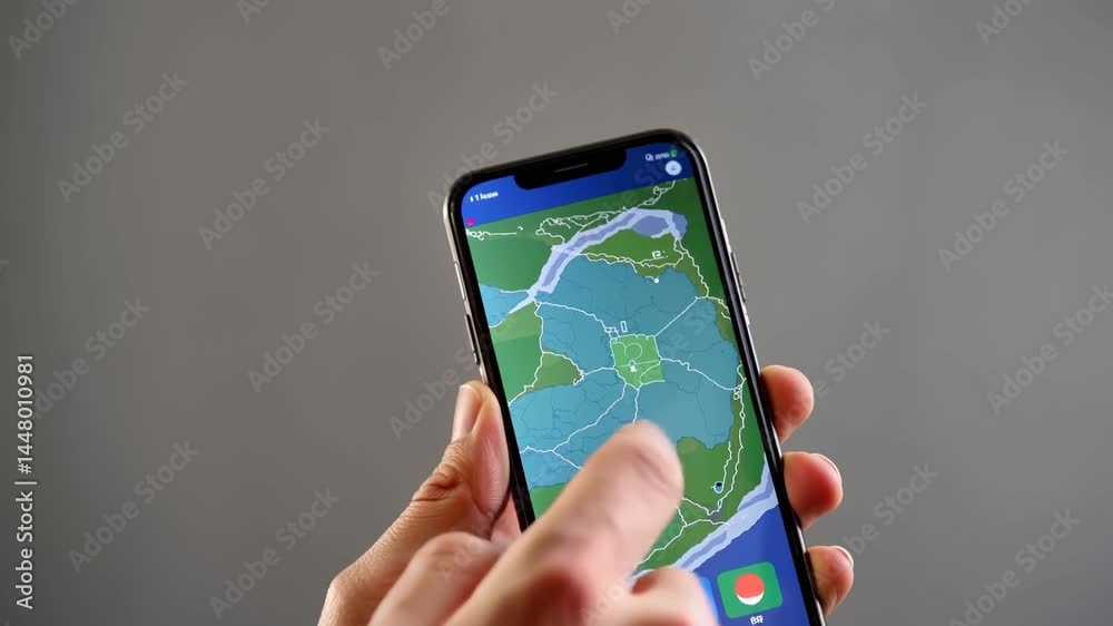 Navigating maps on smartphone with seamless finger gestures