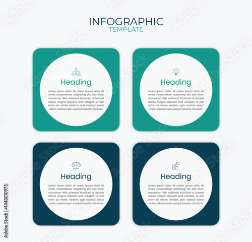 Modern Infographic Design with Four Sections