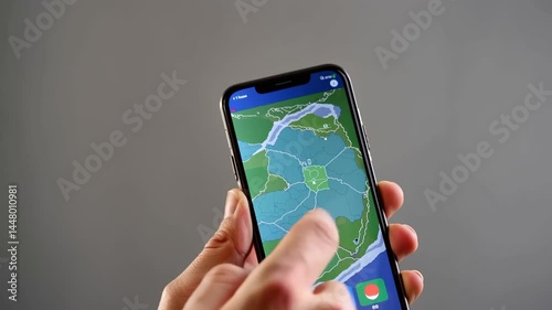 Navigating maps on smartphone with seamless finger gestures