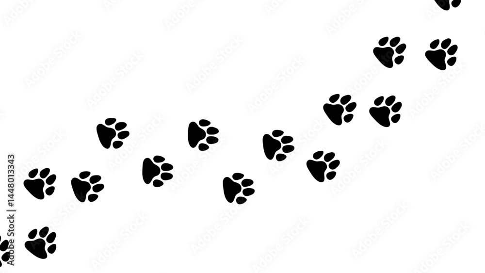 paw print track icon vector illustration isolated on white paw print track icon vector illustration isolated on white
