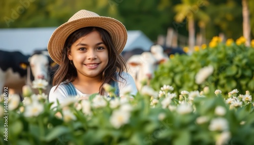 young woman in a field