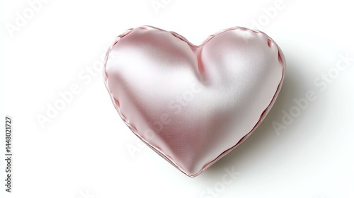 Soft heart-shaped cushion in pale pink color.