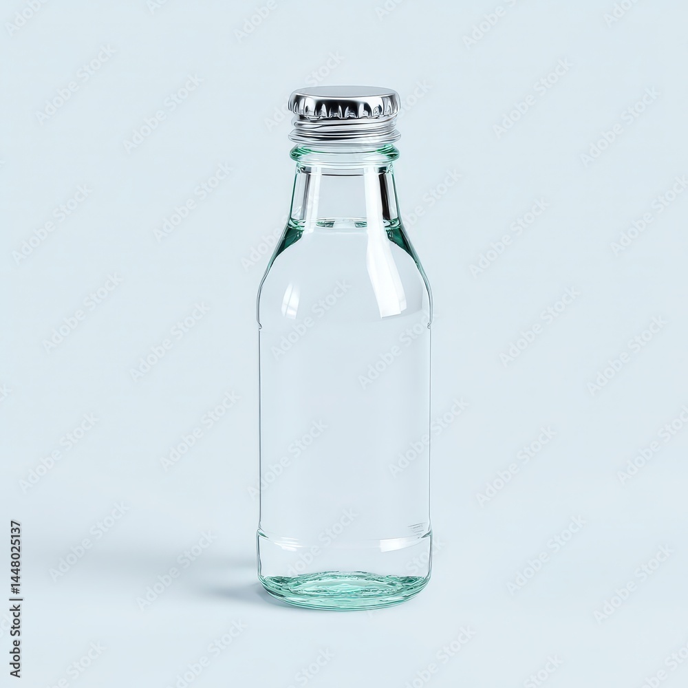 Elegant bottle isolated in pale gradient field, clean product focus Elegant bottle isolated in pale gradient field, clean product focus