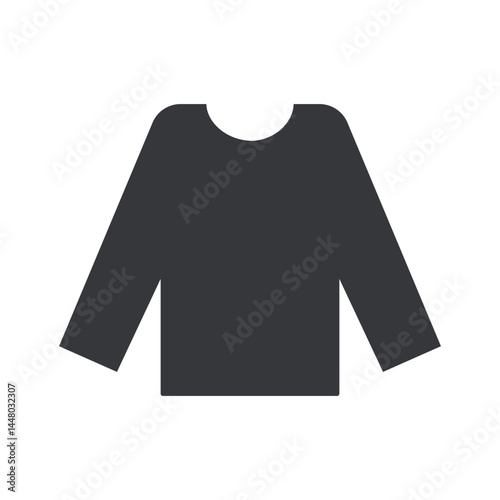 Isolated pictogram icon of long-sleeve shirt used to protect arms and body from harmful UV sunlight exposure