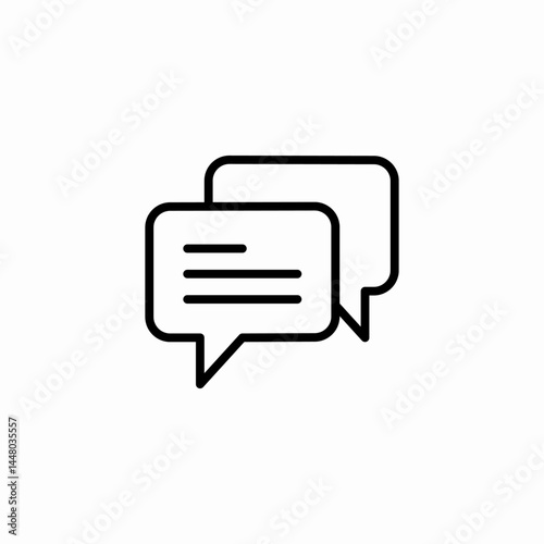 chat conversation bubbles icon sign vector