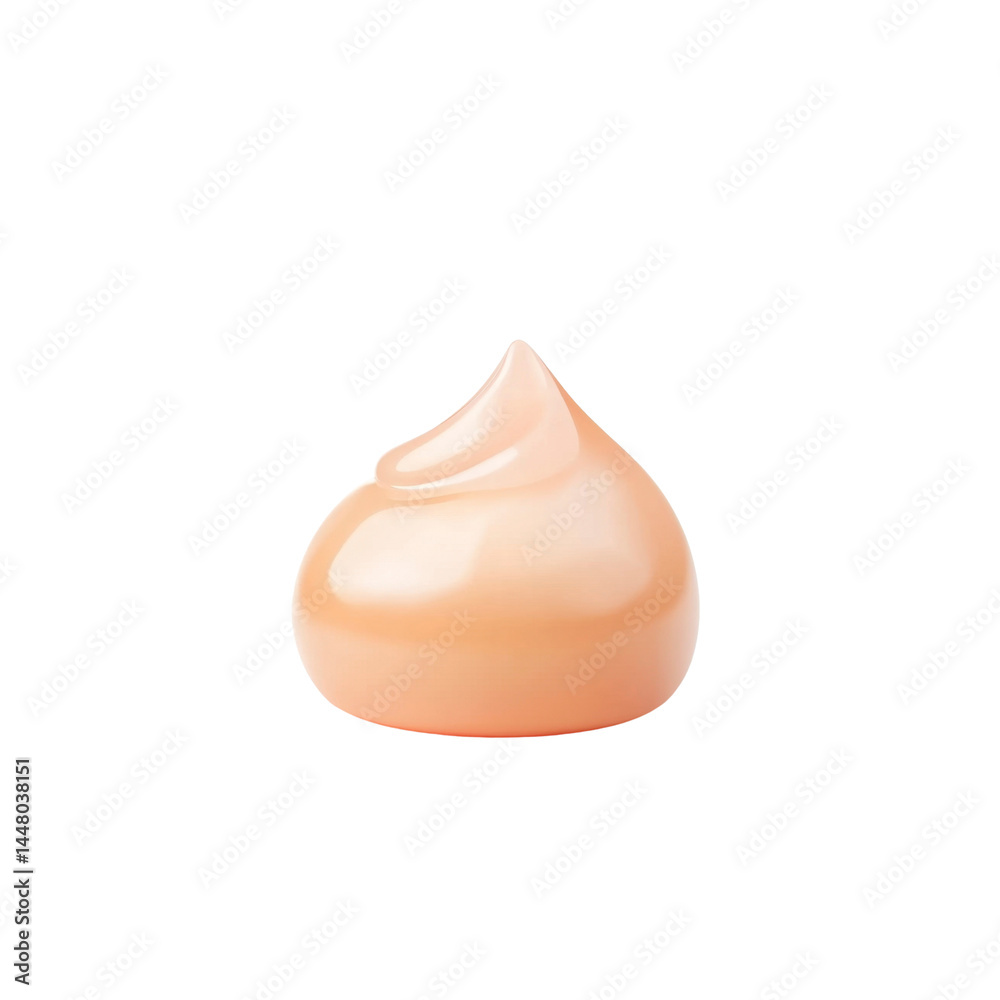 Close-up of a Swirl of Peach-Colored Cream or Lotion Close-up of a Swirl of Peach-Colored Cream or Lotion