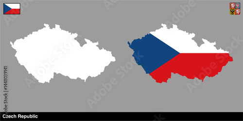 czech republic vector map